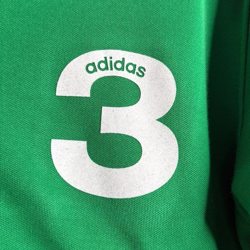 Vintage Adidas number 3 track jacket green white blue VGUC medium 10-12